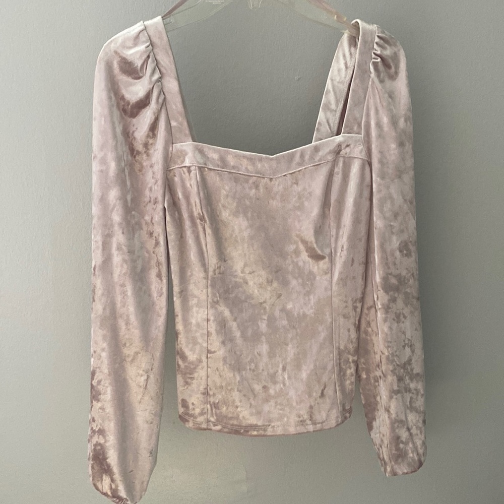 XS Anthropologie Sweetheart Neck Velvet top